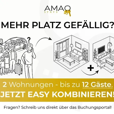 Amao-grey - Spacious Family - 6 Guests - Parking Apartment *